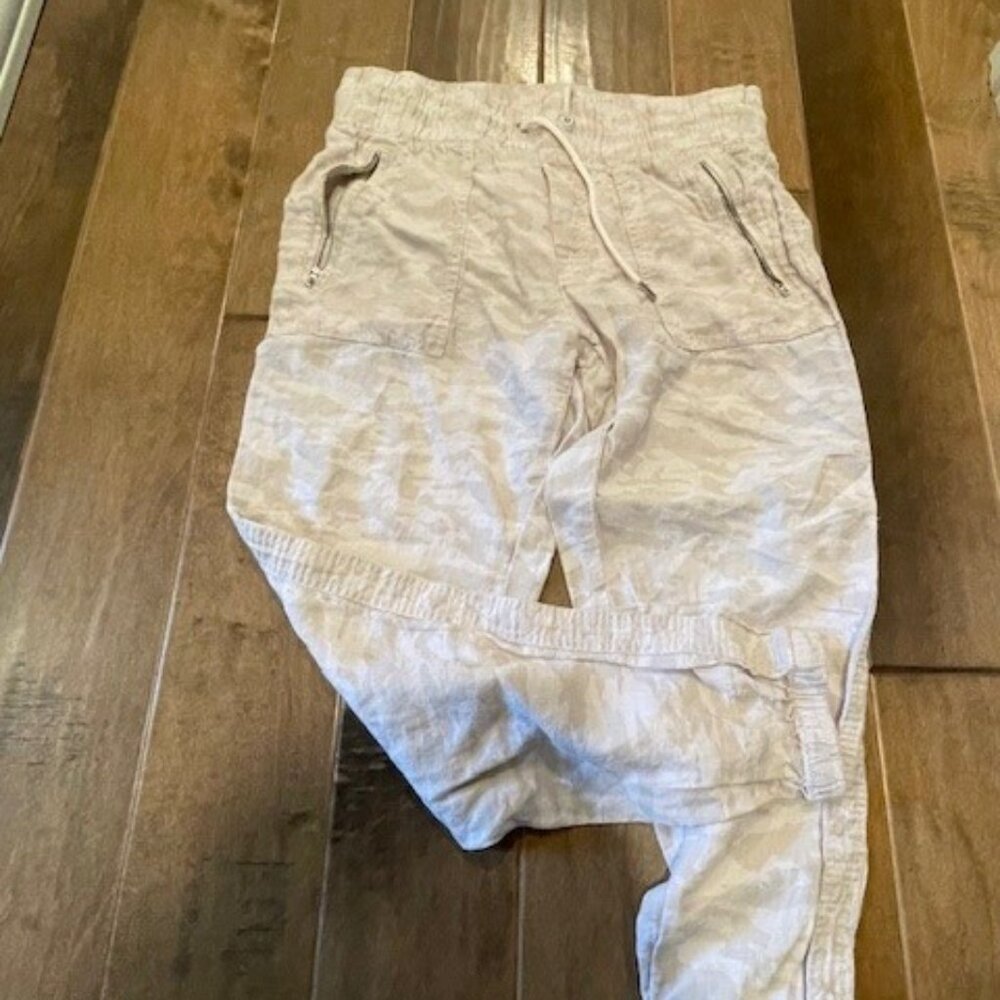 Athleta Cabo Tide Linen Joggers Sz 8